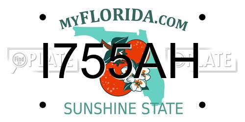 I755AH Florida License Plate