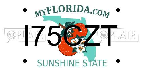 I75CZT Florida License Plate