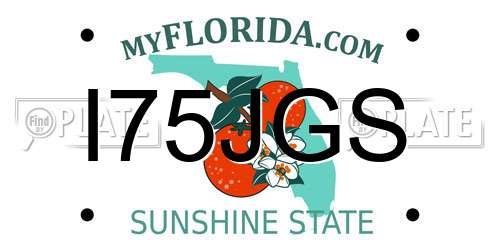 I75JGS Florida License Plate