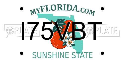 I75VBT Florida License Plate