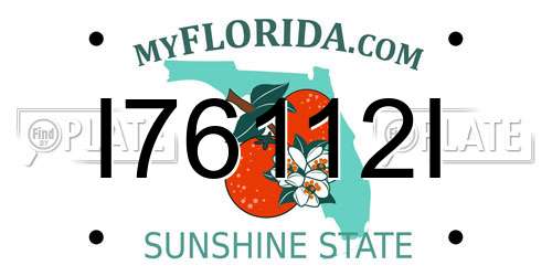 I76112I Florida License Plate