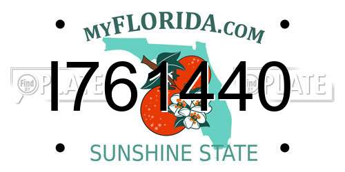 I761440 Florida License Plate