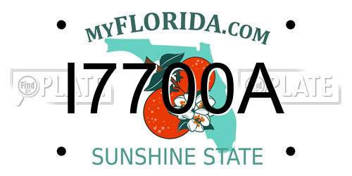 I7700A Florida License Plate