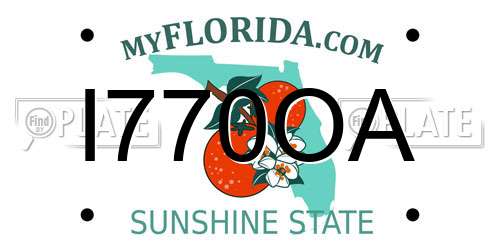I770OA Florida License Plate