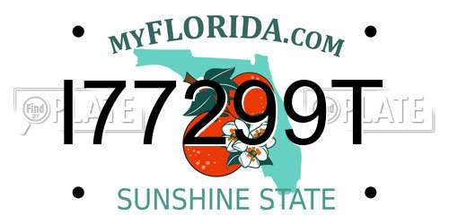 I77299T Florida License Plate