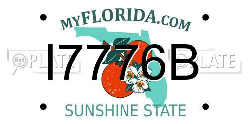 I7776B Florida License Plate