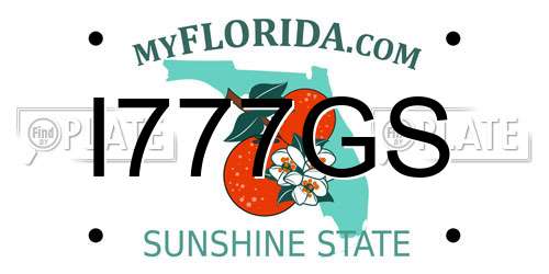I777GS Florida License Plate