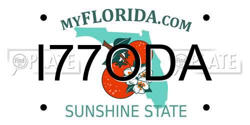 I77ODA Florida License Plate