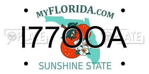 I77OOA Florida License Plate