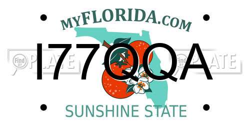 I77QQA Florida License Plate