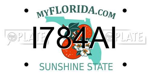 I784AI Florida License Plate
