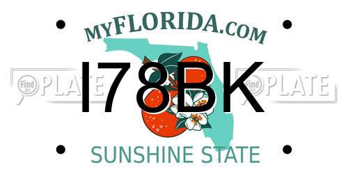 I78BK Florida License Plate