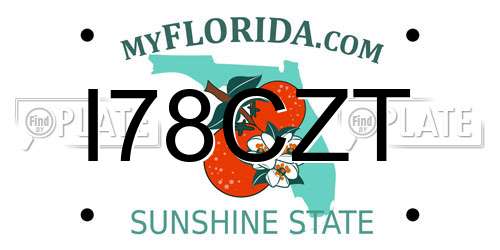 I78CZT Florida License Plate