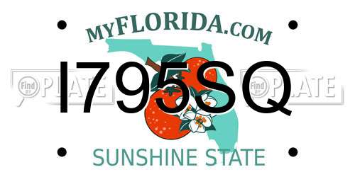 I795SQ Florida License Plate