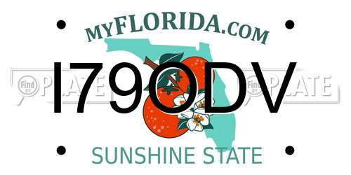 I79ODV Florida License Plate
