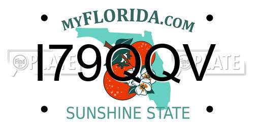 I79QQV Florida License Plate