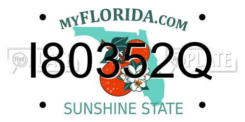 I80352Q Florida License Plate