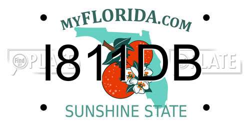 I811DB Florida License Plate