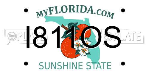 I811OS Florida License Plate