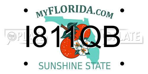 I811QB Florida License Plate