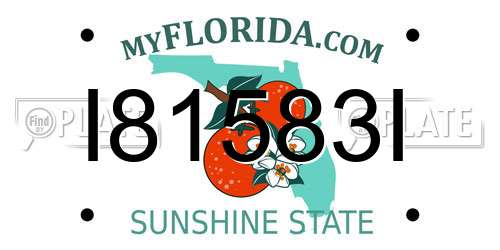 I81583I Florida License Plate