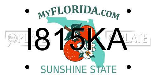 I815KA Florida License Plate