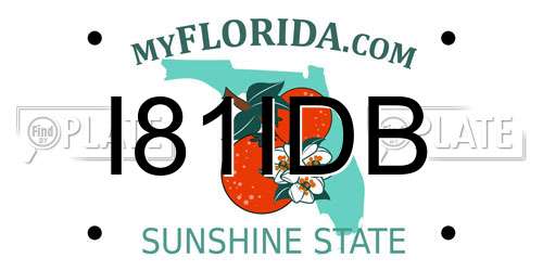 I81IDB Florida License Plate