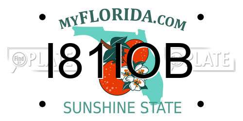 I81IOB Florida License Plate