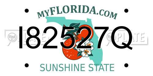 I82527Q Florida License Plate