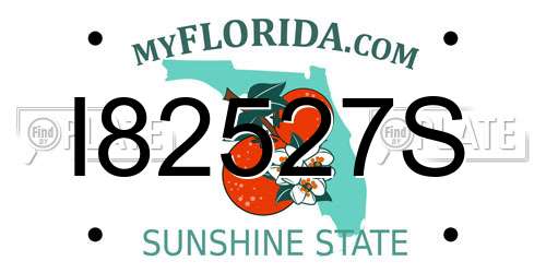 I82527S Florida License Plate