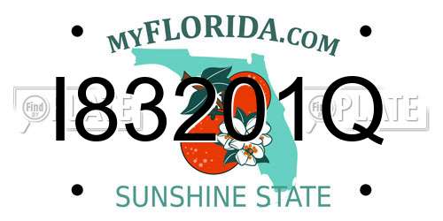 I83201Q Florida License Plate