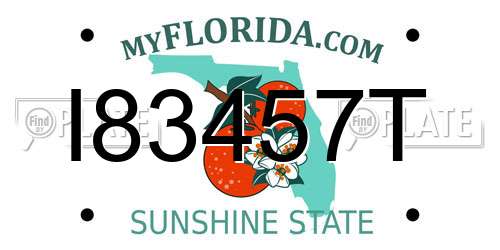 I83457T Florida License Plate