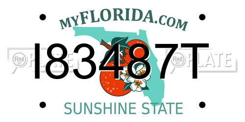 I83487T Florida License Plate