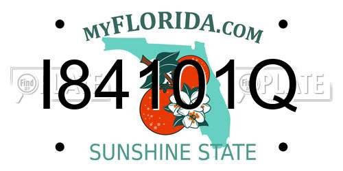 I84101Q Florida License Plate