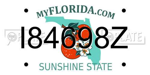 I84698Z Florida License Plate