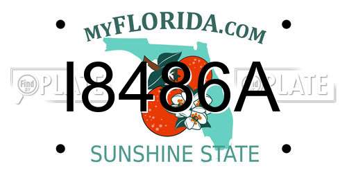 I8486A Florida License Plate