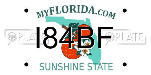 I84BF Florida License Plate