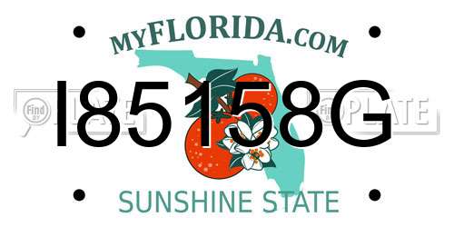 I85158G Florida License Plate