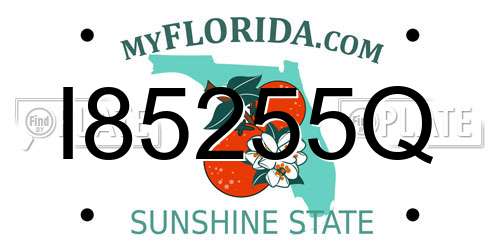 I85255Q Florida License Plate
