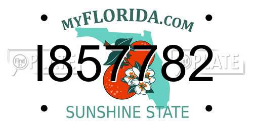 I857782 Florida License Plate