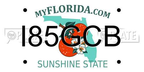 I85GCB Florida License Plate
