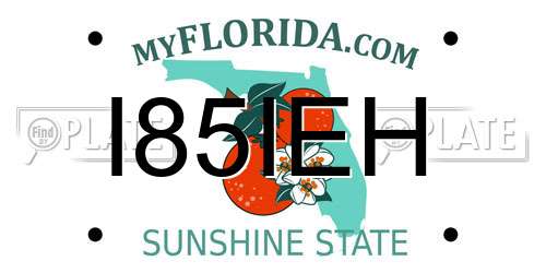 I85IEH Florida License Plate
