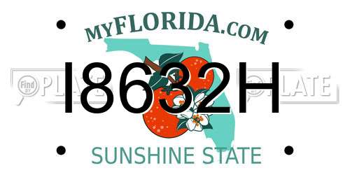 I8632H Florida License Plate