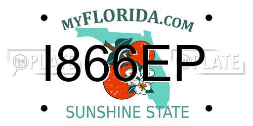 I866EP Florida License Plate