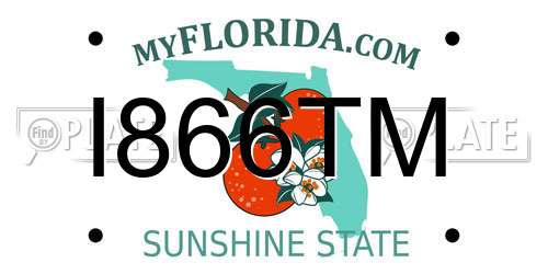 I866TM Florida License Plate