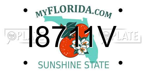 I8711V Florida License Plate