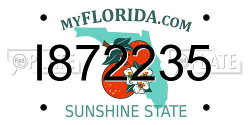 I872235 Florida License Plate
