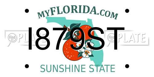 I879ST Florida License Plate