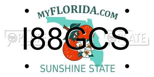 I88GCS Florida License Plate