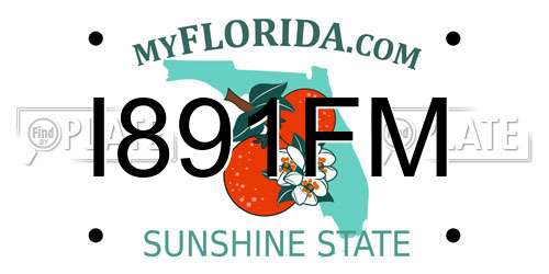 I891FM Florida License Plate
